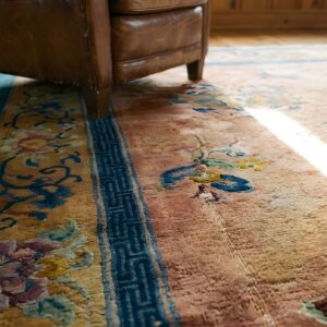 Antique Chinese Bronze Art Deco Room Size Wool Rug (SKU 24647) - in-room detail
