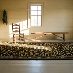 Chinese Hallway Runner Antique Wool 1920s Rectangle - Peking Knotted Blue Rug (SKU 23508) - room view