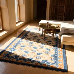 Antique Chinese - Kansu Hallway Runner Wool Ivory Rug (SKU 25592) - room view