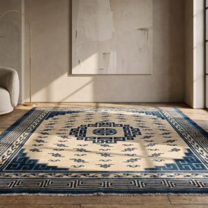 Antique Chinese - Mongolian Chinese Knotted Rug (SKU 20411) - room view