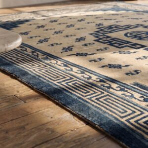 Antique Chinese - Mongolian Chinese Knotted Rug (SKU 20411) - in-room detail
