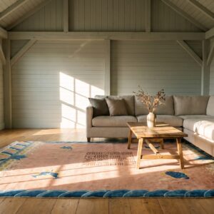 Antique Chinese - Ningxia Coral 1930s Rug (SKU 25263) - room view