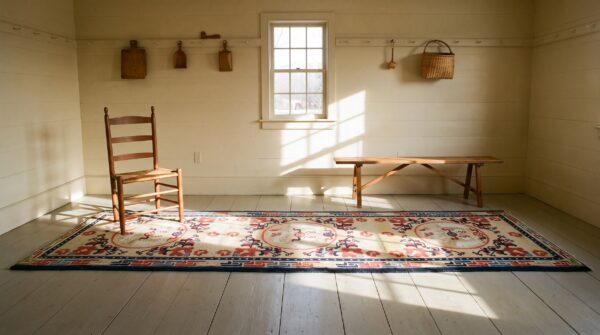 Antique chinese ningxia foo dog design hallway runner rug 8 Antique chinese ningxia foo dog design hallway runner rug (sku 25465) - room view