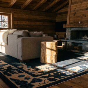 Antique Chinese - Ningxia Hallway Runner Wool Blue Rug (SKU 23376) - room view