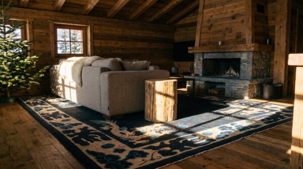 Antique chinese - ningxia hallway runner wool blue rug 9 Antique chinese - ningxia hallway runner wool blue rug (sku 23376) - room view