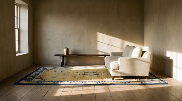 Antique chinese - ningxia hallway runner wool brown rug 9 Antique chinese - ningxia hallway runner wool brown rug (sku 25193) - room view