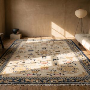 Antique Chinese - Ningxia Hallway Runner Wool Ivory Rug (SKU 19985) - room view