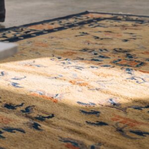 Antique Chinese - Ningxia Small Scatter Size Wool Blue Rug (SKU 20977) - in-room detail
