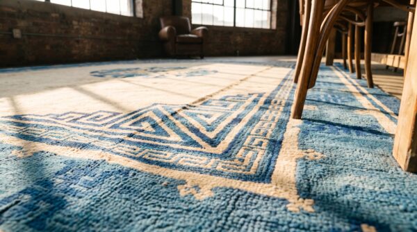 Antique chinese - peking chinese knotted rug 4 Antique chinese - peking chinese knotted rug (sku 17510) - in-room detail
