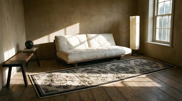 Antique chinese - peking allover floral knotted rug 9 Antique chinese - peking allover floral knotted rug (sku 25219) - room view