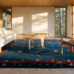 Antique Chinese - Peking Allover Floral Chinese Blue 1920s Rug (SKU 25205) - room view
