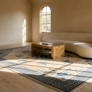 Antique Chinese - Peking Chinese Allover Medallion Ivory 1890s Rug (SKU 25022) - room view