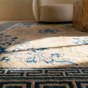 Antique Chinese - Peking Chinese Allover Medallion Ivory 1890s Rug (SKU 25022) - in-room detail