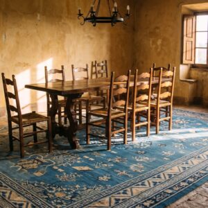 Antique Chinese - Peking Chinese Blue 1880s Rug (SKU 22312) - room view