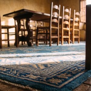Antique Chinese - Peking Chinese Blue 1880s Rug (SKU 22312) - in-room detail