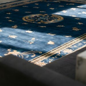 Antique Chinese - Peking Chinese Blue 1880s Blue Rug (SKU 22763) - in-room detail