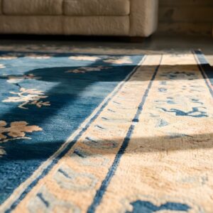 Antique Chinese - Peking Blue 1880s Rug (SKU 22945) - in-room detail