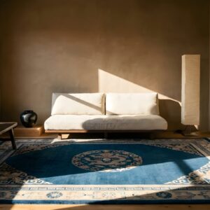 Antique Chinese - Peking Blue 1880s Wool Rug (SKU 23465) - room view