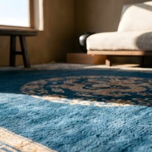 Antique Chinese - Peking Blue 1880s Wool Rug (SKU 23465) - in-room detail