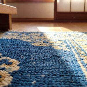 Antique Chinese - Peking Chinese Blue 1890s Blue Rug (SKU 21835) - in-room detail