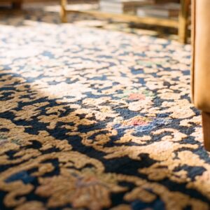Chinese - Peking Blue Wool Antique 1900s Room Size Rectangle Knotted Rug (SKU 23438) - in-room detail