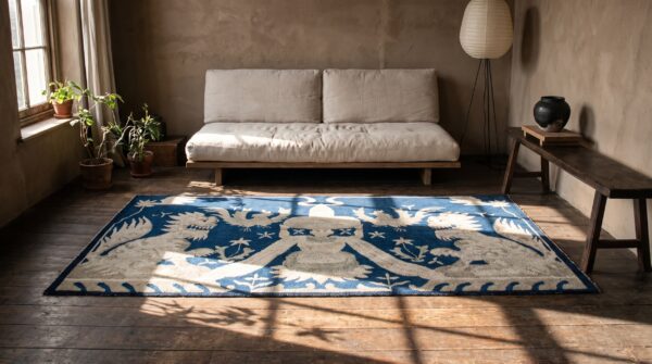 Antique chinese - peking china - peking knotted rug 5 Antique chinese - peking china - peking knotted rug (sku 22730) - room view