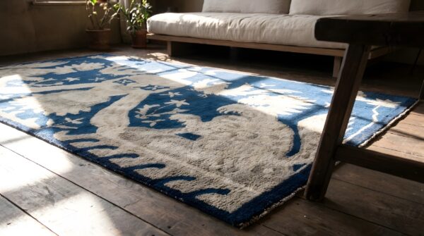 Antique chinese - peking china - peking knotted rug 6 Antique chinese - peking china - peking knotted rug (sku 22730) - in-room detail