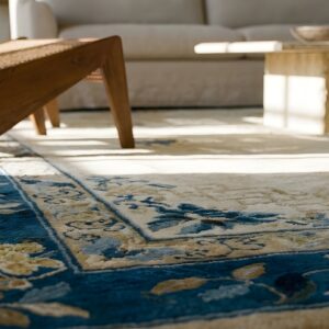 Antique Chinese - Peking Chinese Floral, Medallion Rug (SKU 24906) - in-room detail