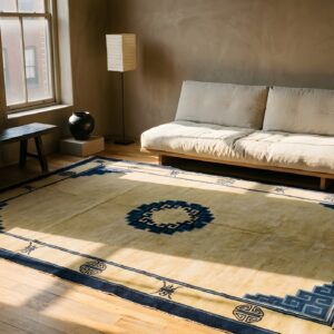Antique Chinese - Peking Hallway Runner Wool Ivory Rug (SKU 25017) - room view
