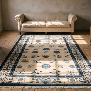 Antique Chinese Peking Ivory 1870s Ivory Rug (SKU 22752) - room view