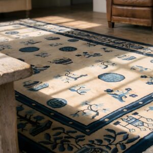 Antique Chinese Peking Ivory 1870s Ivory Rug (SKU 22752) - in-room detail