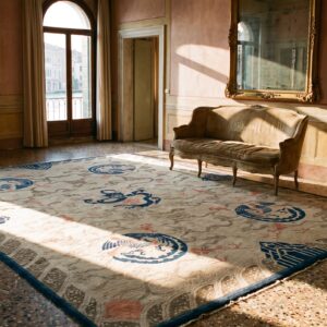 Antique Chinese - Peking Ivory 1880s Wool Rug (SKU 23398) - room view