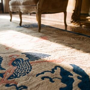 Antique Chinese - Peking Ivory 1880s Wool Rug (SKU 23398) - in-room detail