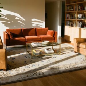 Chinese - Peking Ivory 1880s Antique Wool Rectangle Knotted Room Size Rug (SKU 25700) - room view