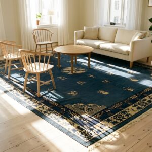 Antique Chinese - Peking Room Size Blue Rug (SKU 25027) - room view