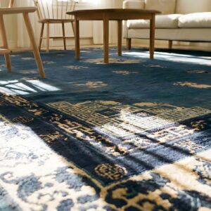 Antique Chinese - Peking Room Size Blue Rug (SKU 25027) - in-room detail