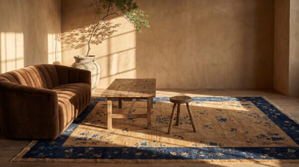 Antique chinese - peking room size wool gray rug (sku 22598) - room view
