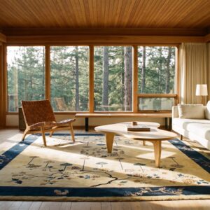 Antique Chinese - Peking Room Size Wool Ivory Rug (SKU 24848) - room view