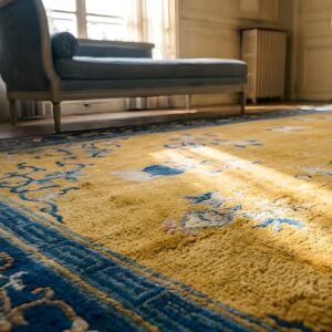 Antique Chinese - Peking Chinese Yellow 1890s Rug (SKU 22786) - in-room detail