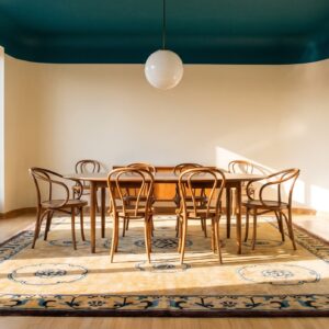 Antique Chinese Room Size Wool Camel, Red Rug (SKU 24095) - room view