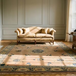 Antique Chinese Room Size Wool Dusty Rug (SKU 23993) - in-room detail