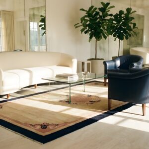 Wool Chinese Small Scatter Size 1920s Knotted Rectangle - Art Deco Antique Rug (SKU 22278) - room view