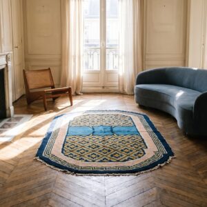 Antique Chinese Small Scatter Size Wool Multicolor Rug (SKU 21731) - room view