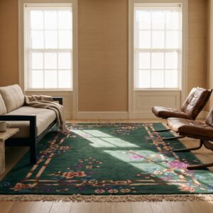 Chinese Small Scatter Size Wool Knotted Rectangle - Art Deco 1920s Antique Rug (SKU 25272) - room view