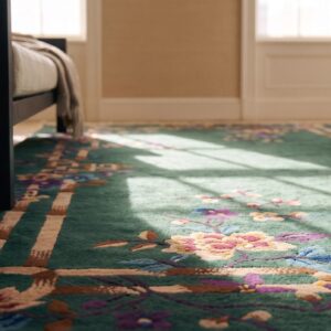 Chinese Small Scatter Size Wool Knotted Rectangle - Art Deco 1920s Antique Rug (SKU 25272) - in-room detail