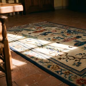 Antique Chinese - Textile Chinese Knotted Rug (SKU 22059) - in-room detail