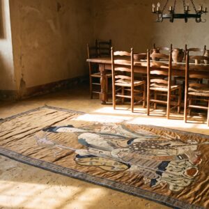 Antique Chinese - Textile Flat Weave Rug (SKU 23150) - room view