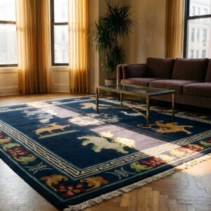 Antique Chinese - Tibetan Knotted Rug (SKU 23529) - room view