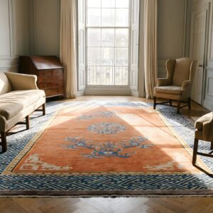 Antique Chinese Yellow Room Size Wool Rug (SKU 25667) - room view