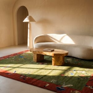 Classic Antique Art Deco Chinese Design Green Color Area Rug (SKU 23656) - room view